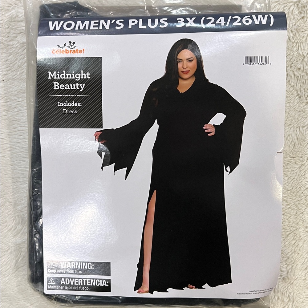 Midnight Beauty Morticia Addams Dress 3X ( 24/26) - Picture 2 of 4
